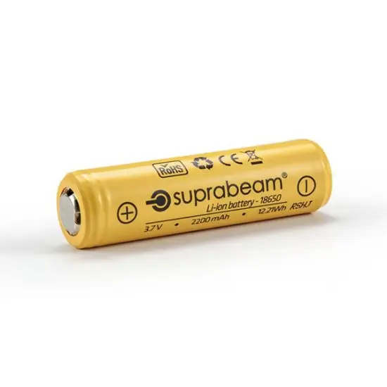 Suprabeam© - Oplaadbare Li-ion 18650 2200mAh batterij