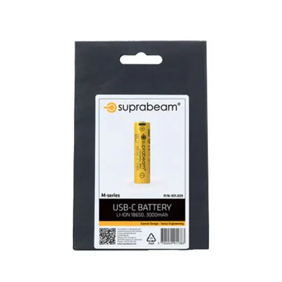 Suprabeam© – Oplaadbare Li-Ion 18650 3000mAh USB-C batterij - Afbeelding 2