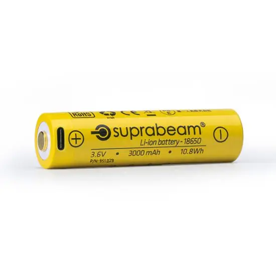 Suprabeam© – Oplaadbare Li-Ion 18650 3000mAh USB-C batterij