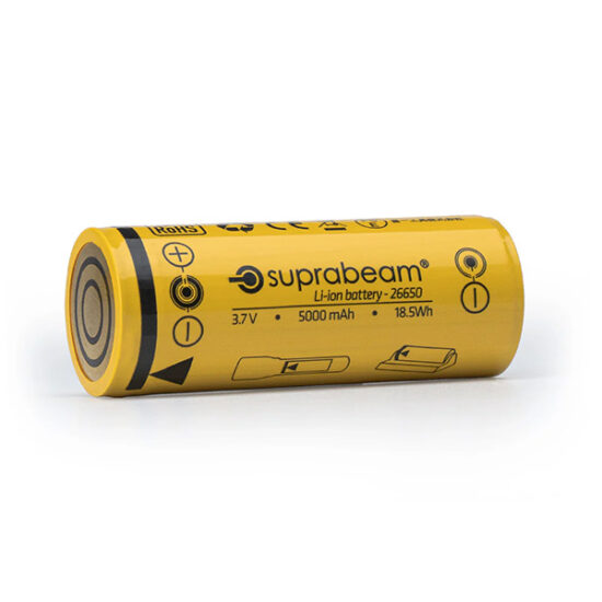 Suprabeam© - Rechargeable Li-Ion 26650 5000mAh battery