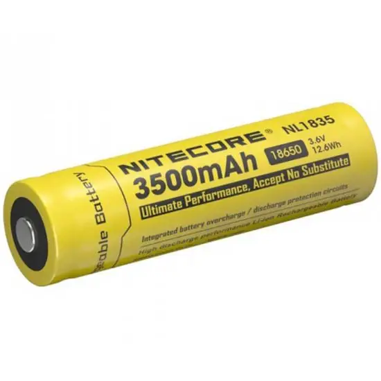 NITECORE® NL1835 - Oplaadbare Li-ion 18650 3500mAh batterij