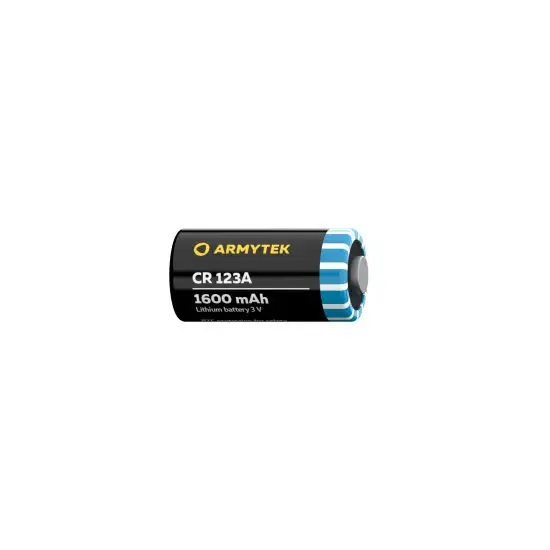 Armytek© - Oplaadbare Lithium CR123A 1600 mAh batterij