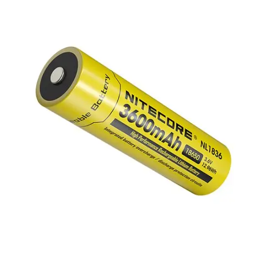 NITECORE® NL1836 - Oplaadbare Li-ion 18650 3600mAh batterij