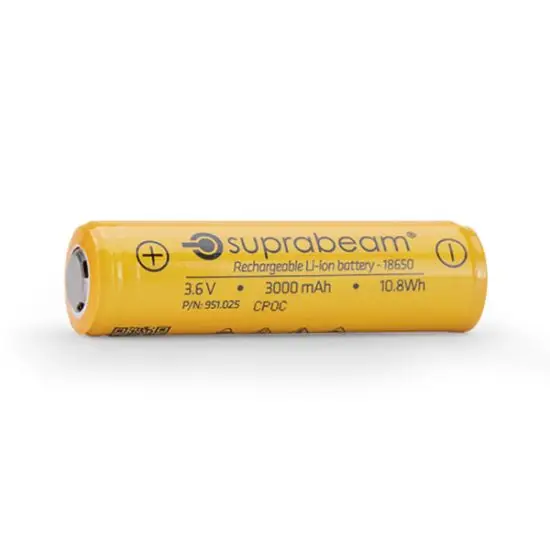 Suprabeam© - Oplaadbare Li-ion 18650 3000mAh batterij